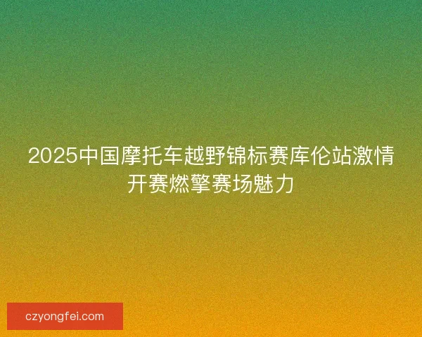 2025中国摩托车越野锦标赛库伦站激情开赛燃擎赛场魅力